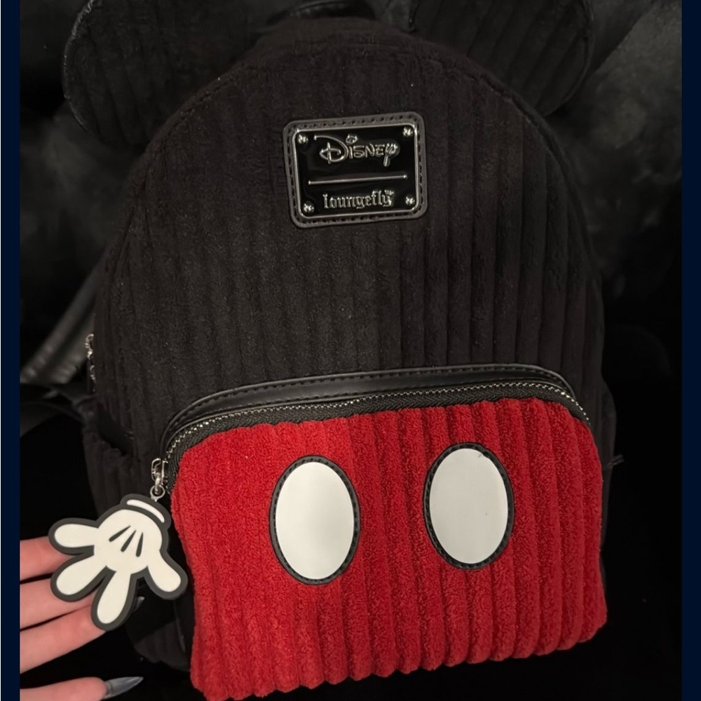 Disney Loungefly Mickey Mouse Exclusive Plush Corduroy Cosplay Mini Backpack